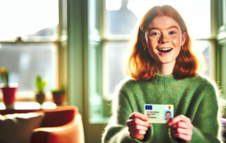 girl with drive licence